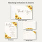 Sunflower Bridal Shower Thank You Card