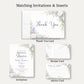 Sage & Blue Blooms Bridal Shower Thank You Card