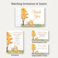 Autumn Winnie Baby Shower Thank You Card