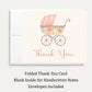 Vintage Carriage Baby Shower Thank You Card