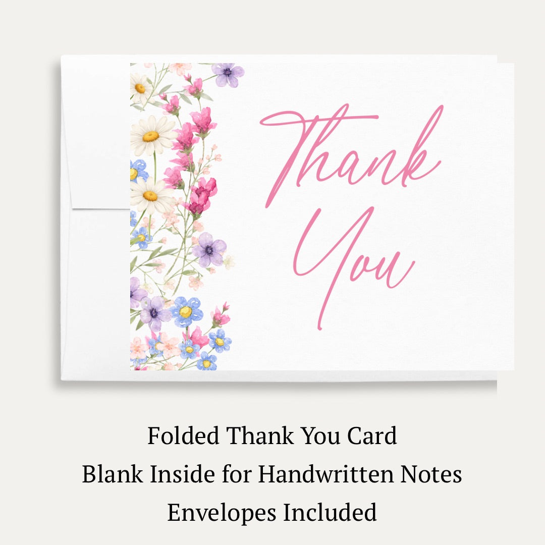 Love is in Bloom Bridal Shower Thank You Card
