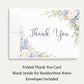 Sage & Blue Blooms Bridal Shower Thank You Card