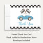 Race Car Baby Shower Thank You Card