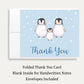 Penguin Baby Shower Thank You Card