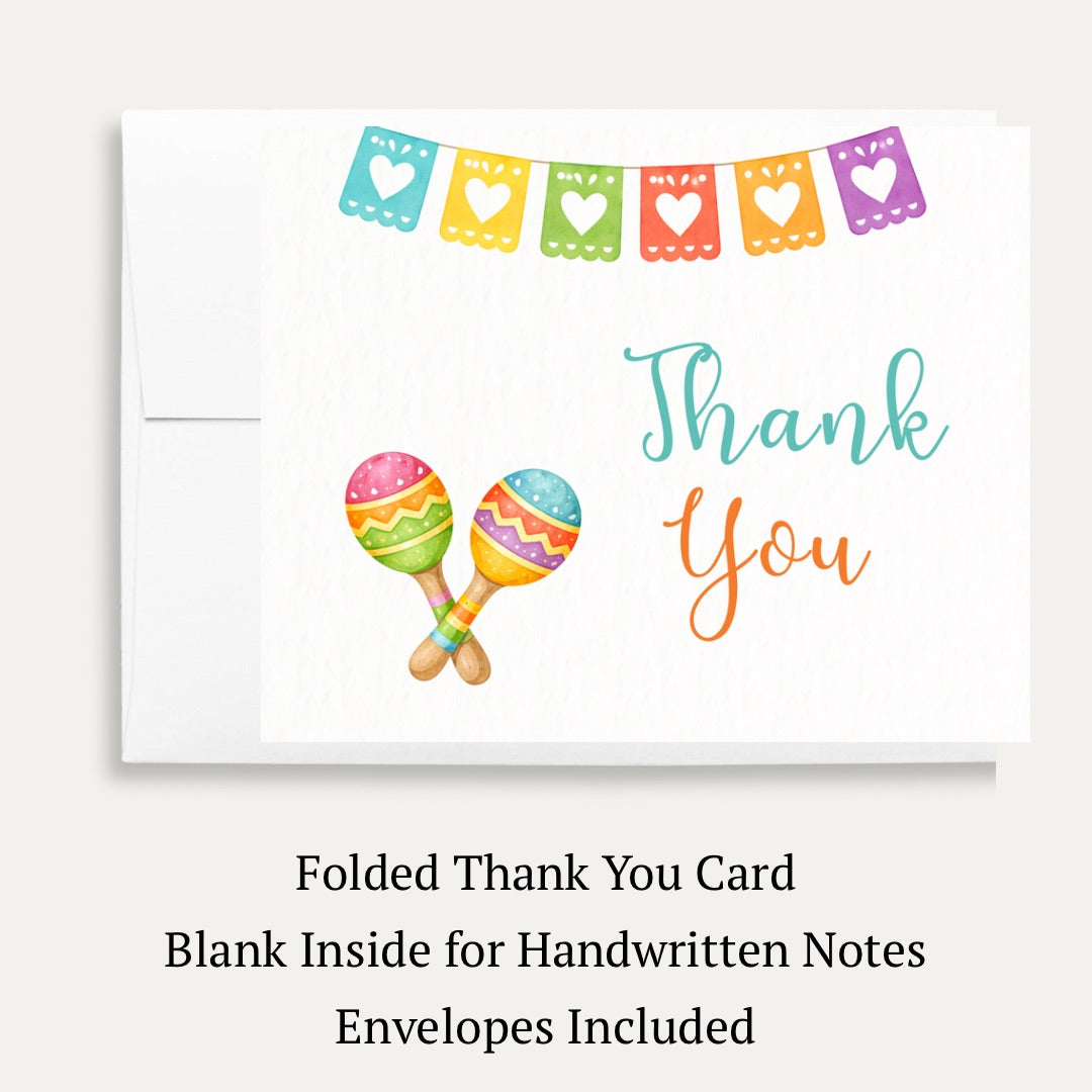 Fiesta Baby Shower Thank You Card