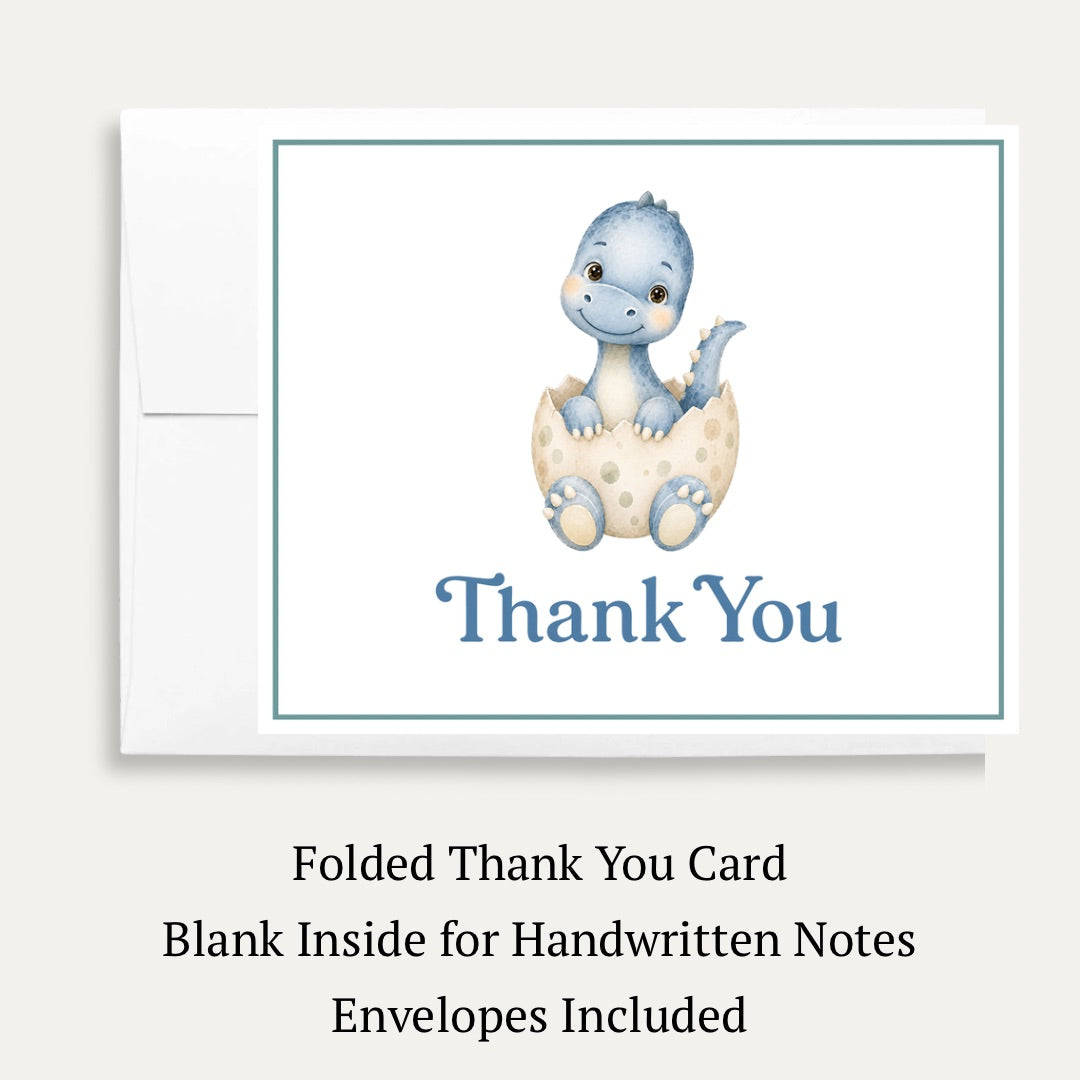 Dinosaur Baby Shower Thank You Card