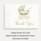 Vintage Sage & Ivory Carriage Thank You Card