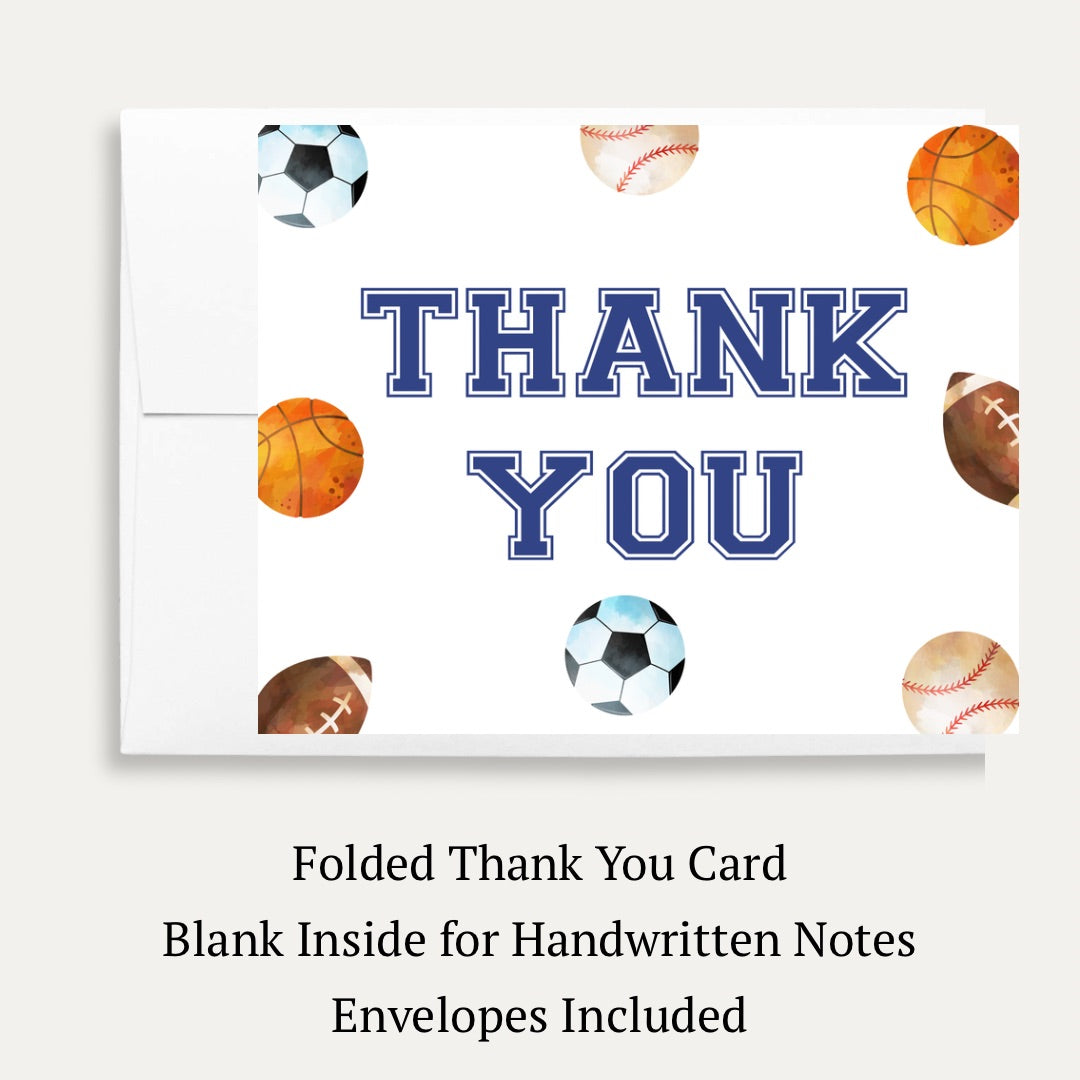 All Star Baby Shower Thank You Card