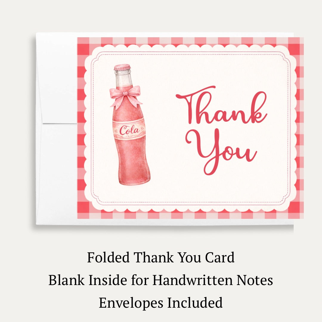 She's Ready to Pop Baby Shower Thank You Card