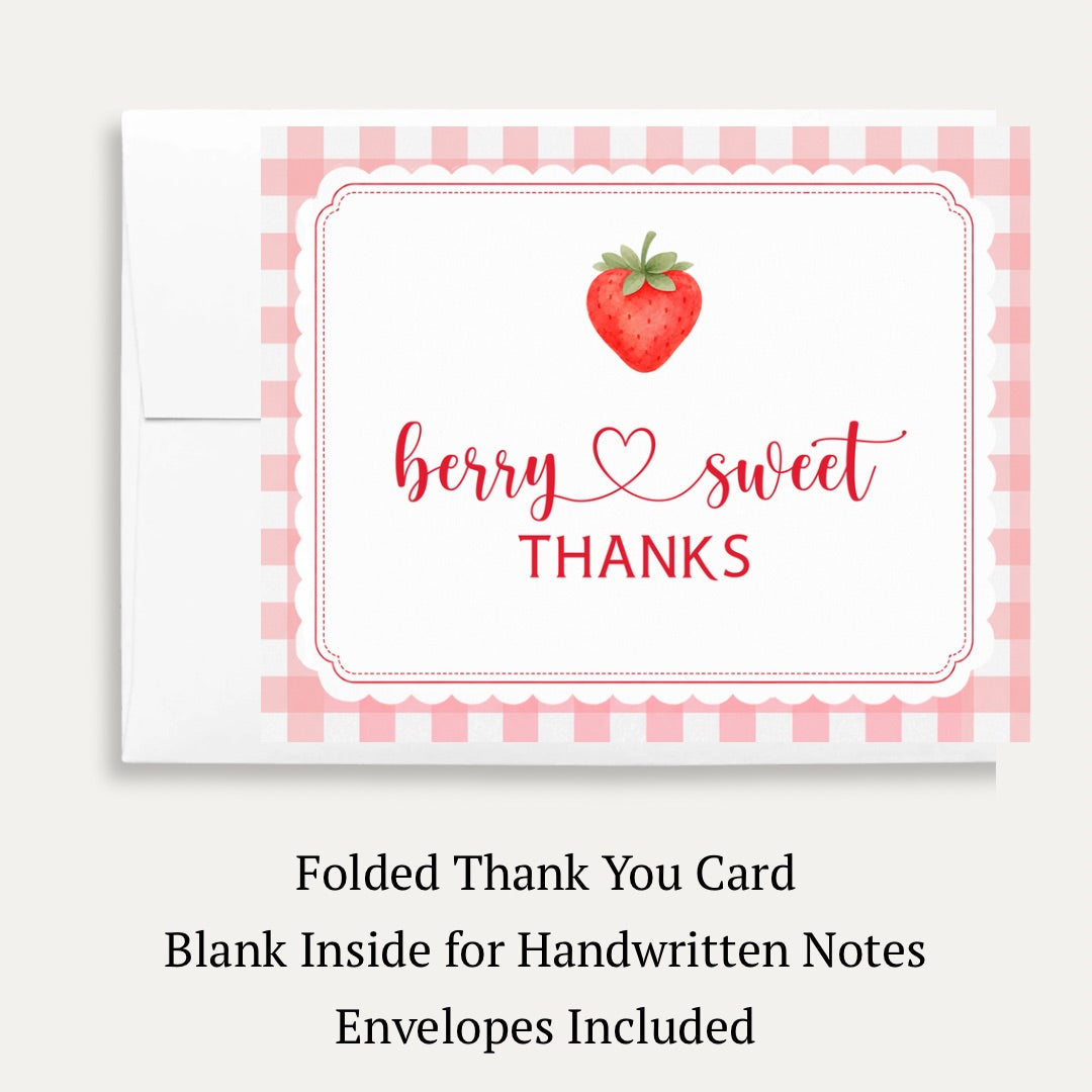 Berry Baby Shower Thank You Card