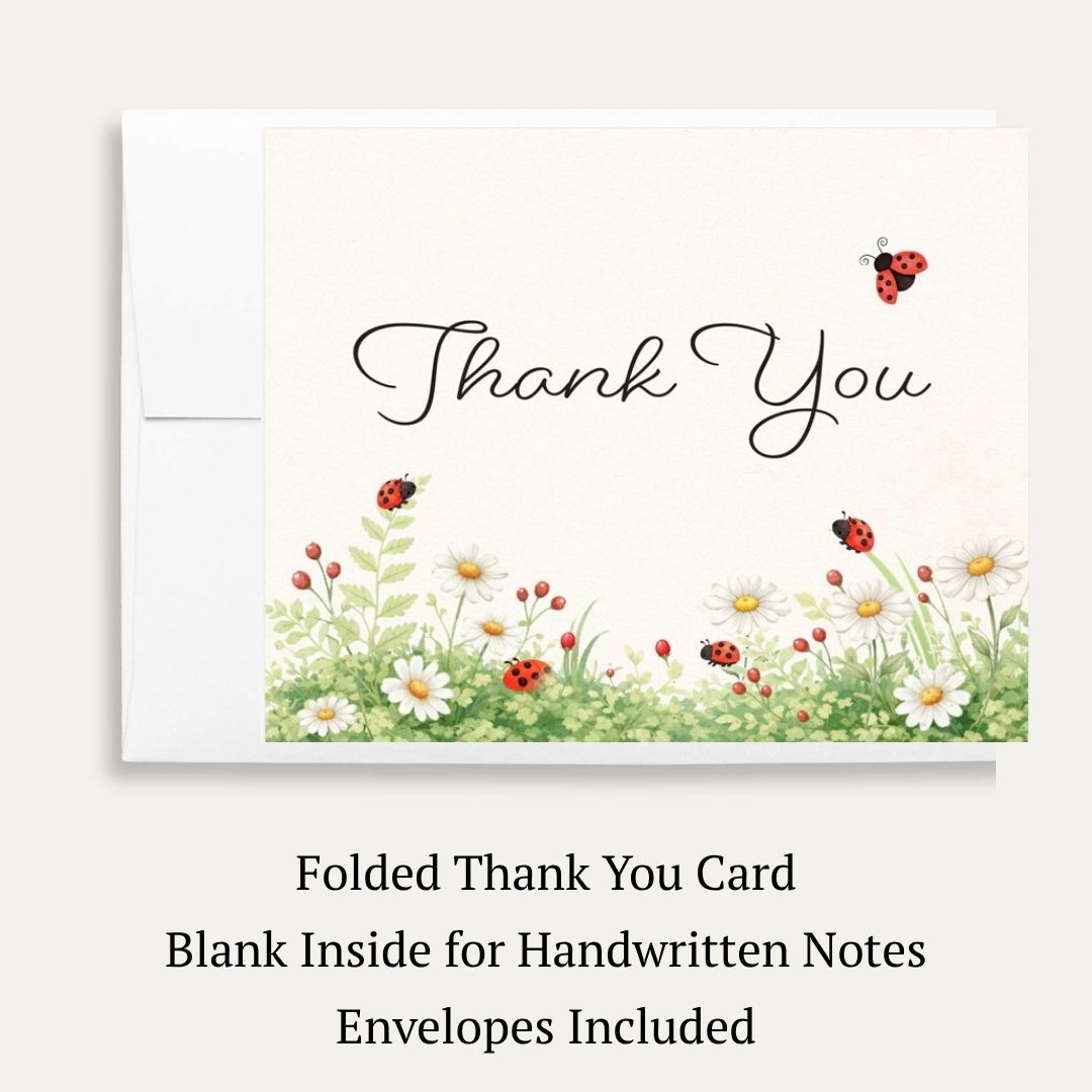 A Little Lady Baby Shower Thank You Card