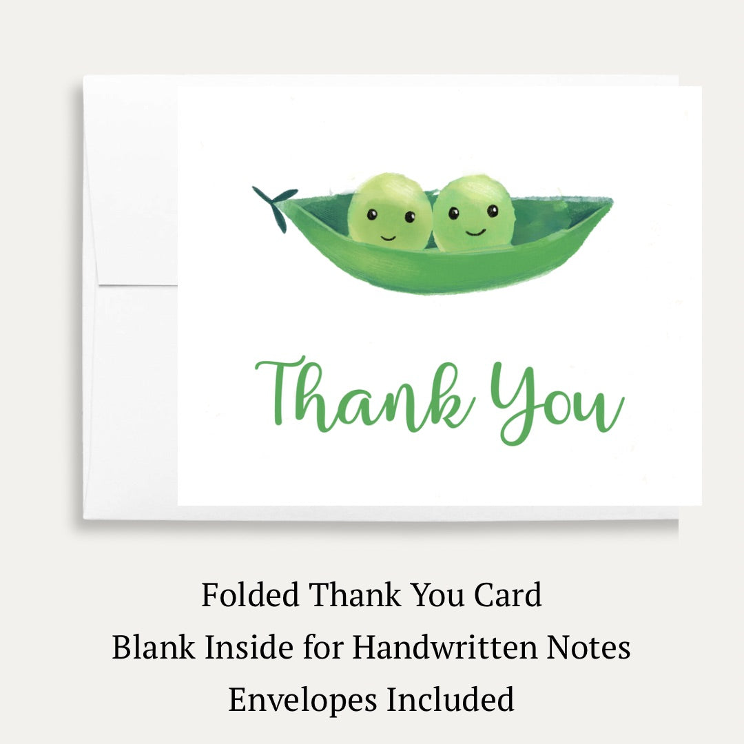 Peas in a Pod Baby Shower Thank You Card