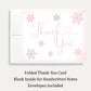 Little Snowflake Pink Baby Shower Thank You Card