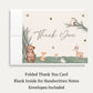 Boho Woodland Baby Shower Thank You Card