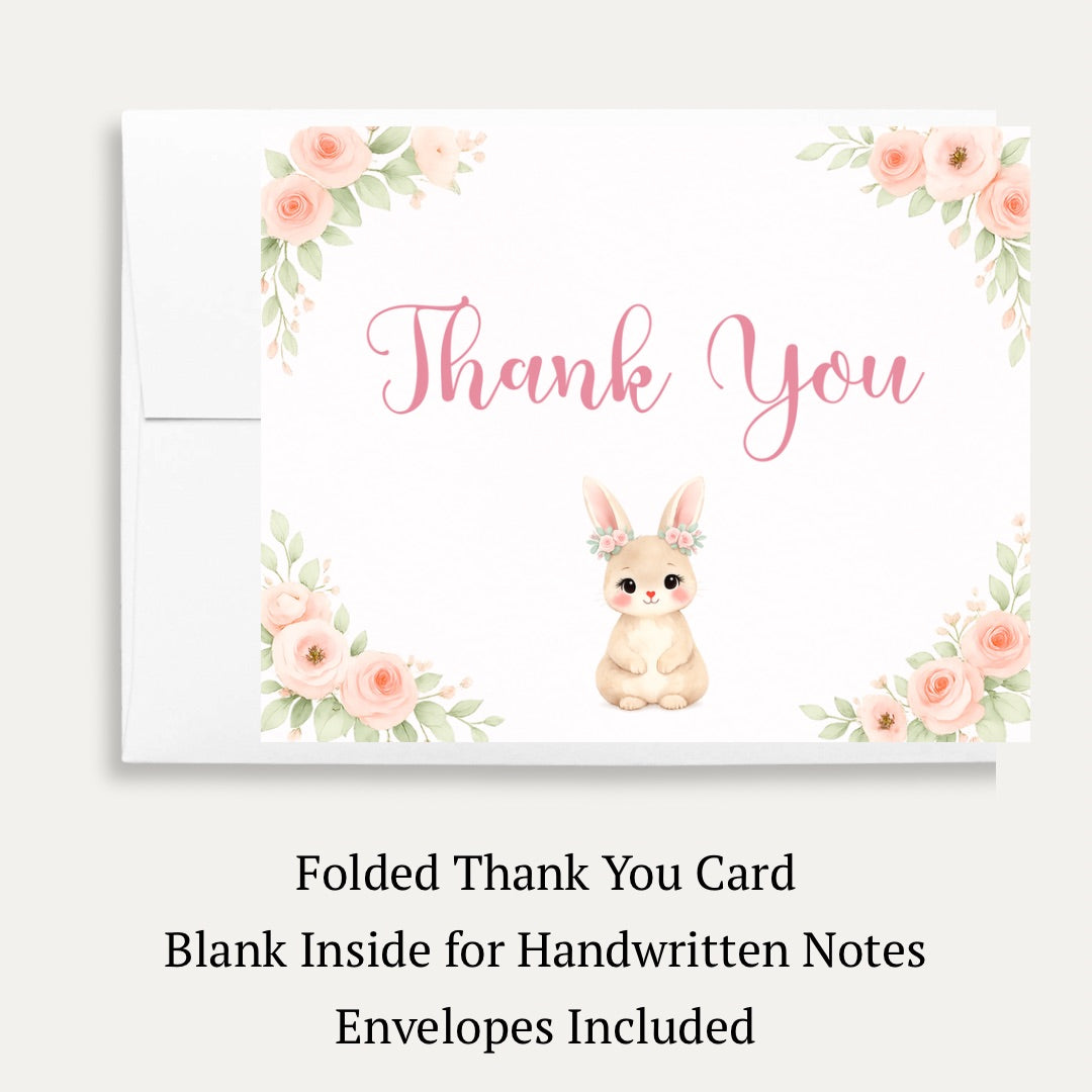 Bunny Baby Shower Thank You Card