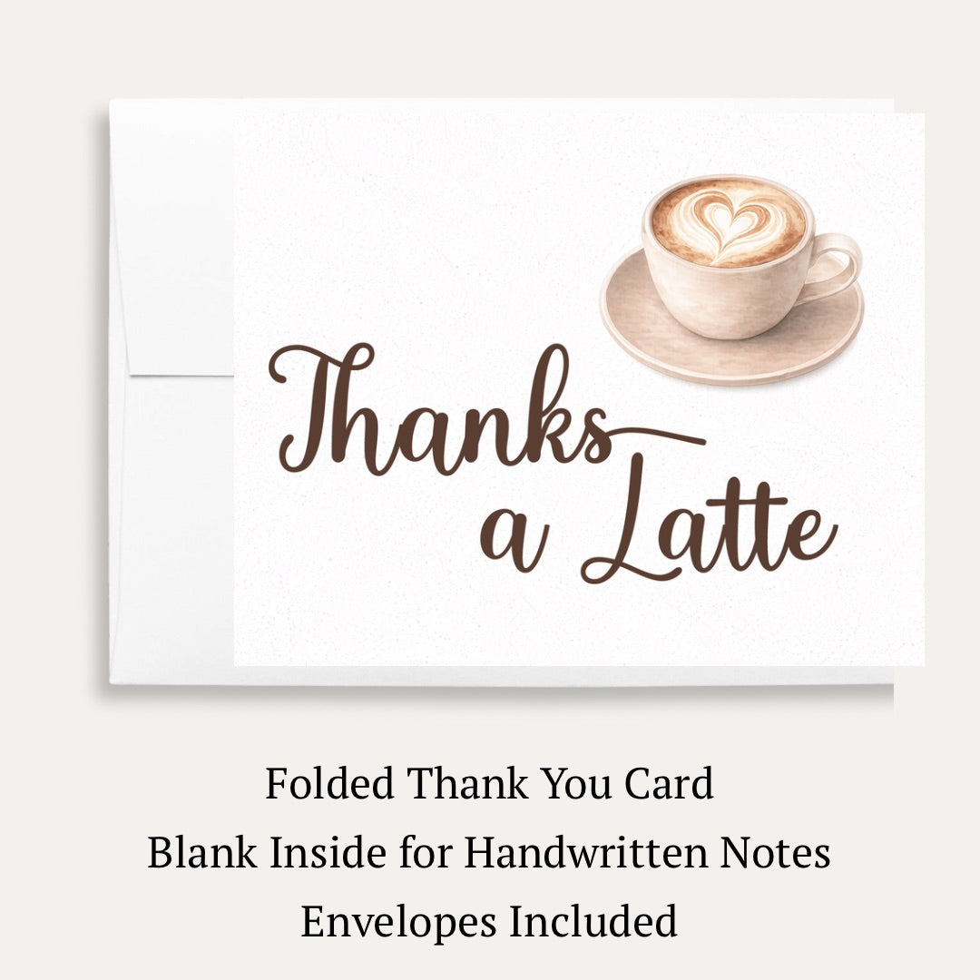 Love is Brewing Bridal Shower Thank You Cards