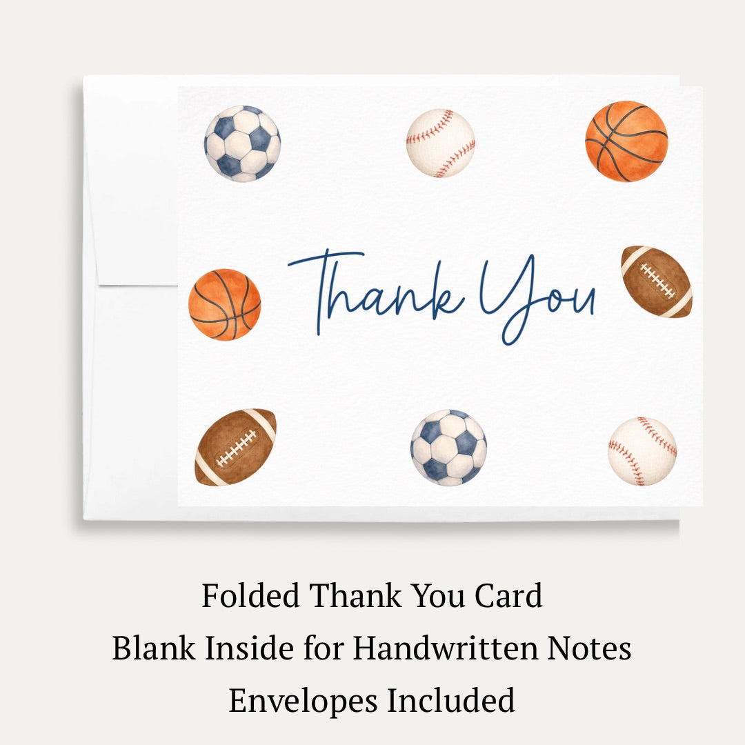 Little Champ Baby Shower Thank You Card