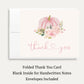 Painted Pumpkin Pink Baby Shower Thank You Card