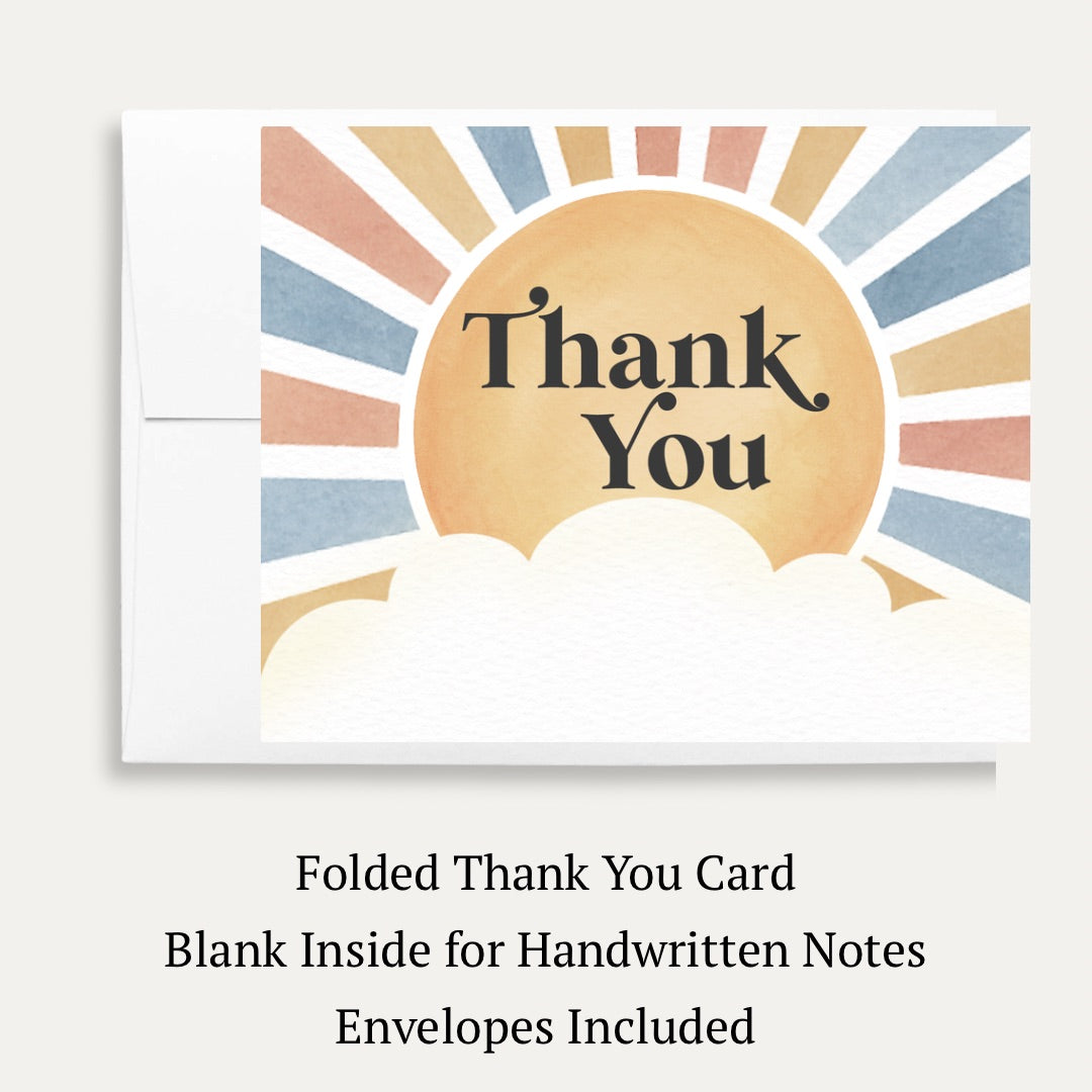 Here Comes the Son Baby Shower Thank You Card