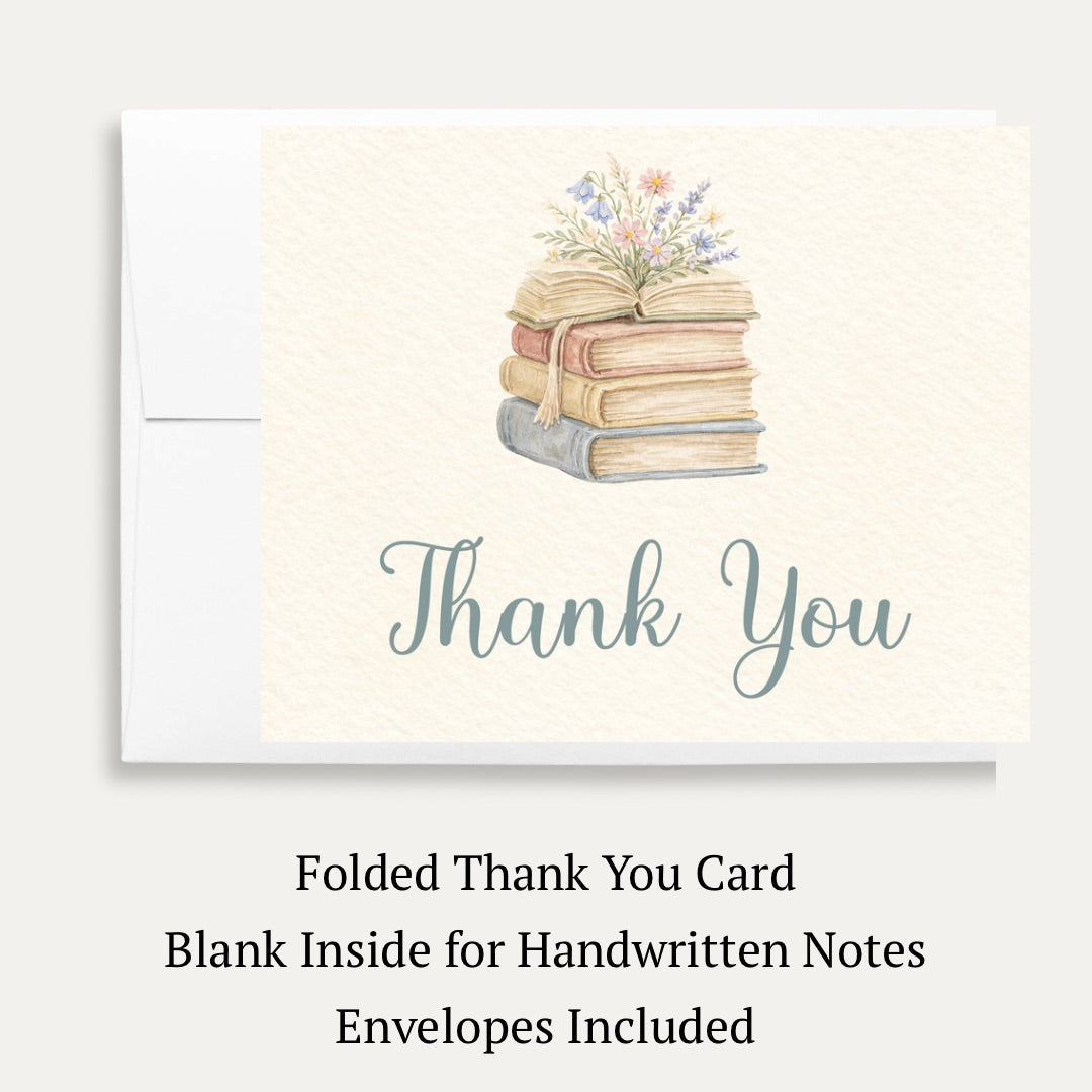 A New Chapter Baby Shower Thank You Card