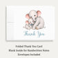 Little Peanut Boy Elephant Baby Shower Thank You Card