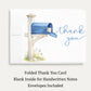 Shower by Mail Blue Baby Shower Thank You Card