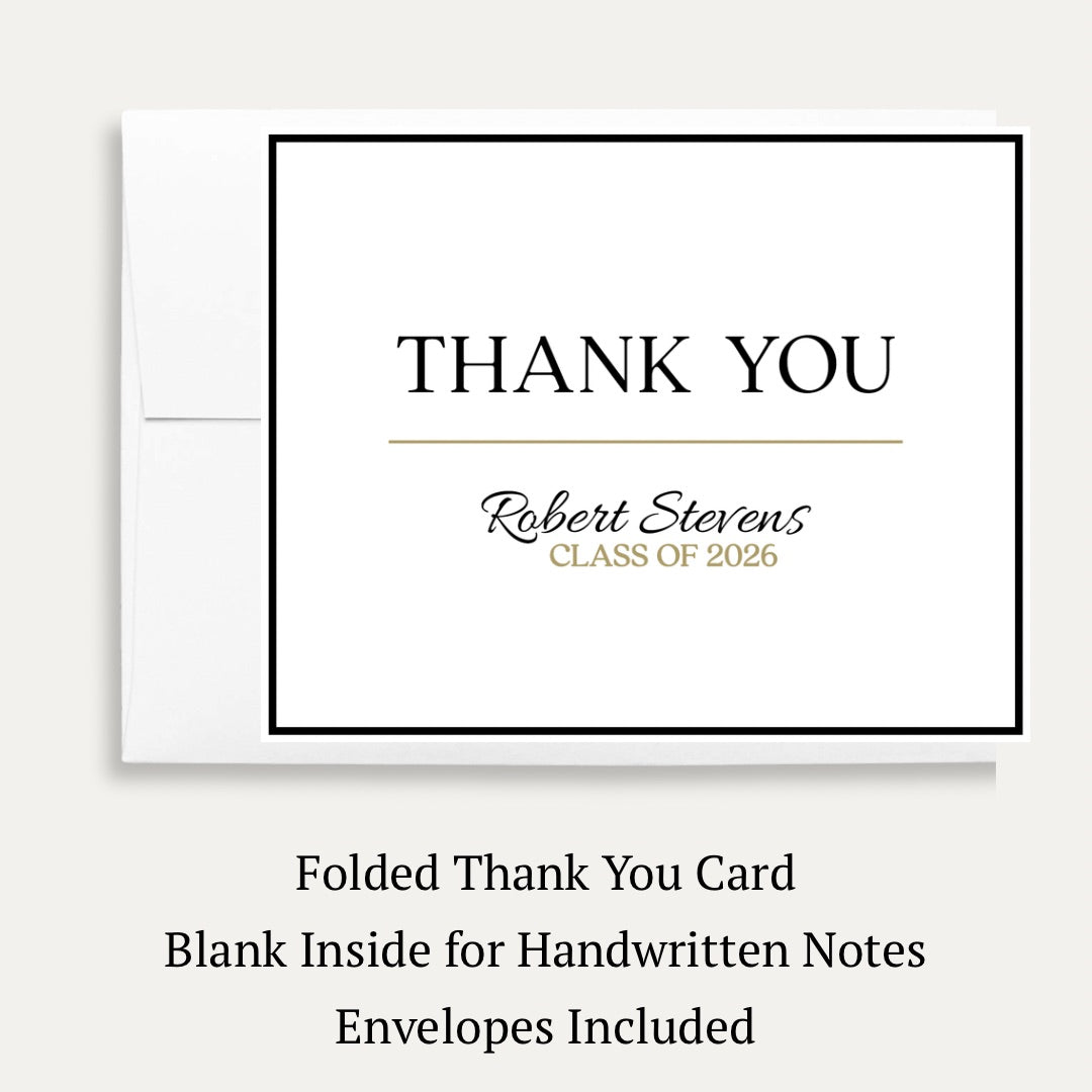 Balloon Graduation Thank You Card