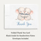 Little Peanut Twin Boy Baby Shower Thank You Card
