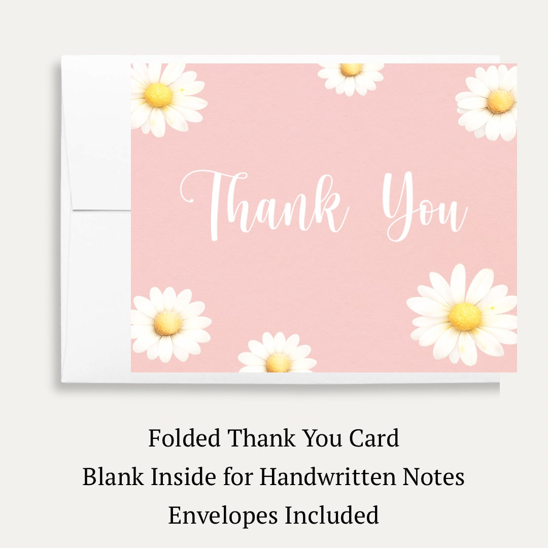 Daisy Baby Shower Thank You Card