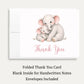 Little Peanut Girl Elephant Baby Shower Thank You Card