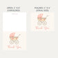 Vintage Carriage Baby Shower Thank You Card