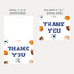 All Star Baby Shower Thank You Card
