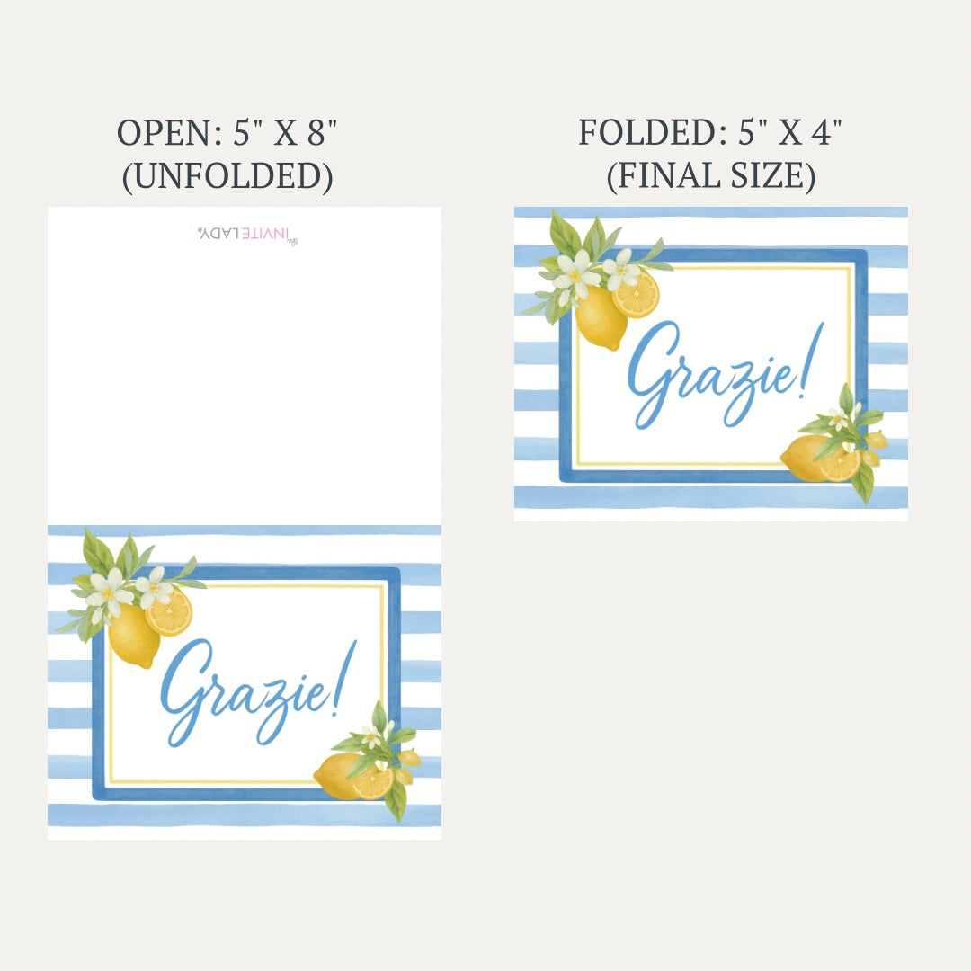 That's Amore Bridal Shower Thank You Card