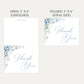 Blooming Corners Something Blue Bridal Shower Thank You Card