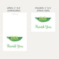 Peas in a Pod Baby Shower Thank You Card