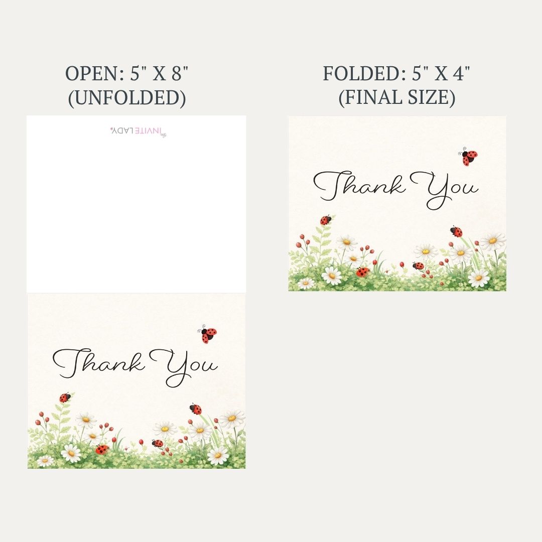 A Little Lady Baby Shower Thank You Card