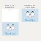 Penguin Baby Shower Thank You Card