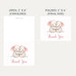 Little Peanut Twin Girl Baby Shower Thank You Card