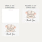 Little Peanut Twin Neutral Baby Shower Thank You Card