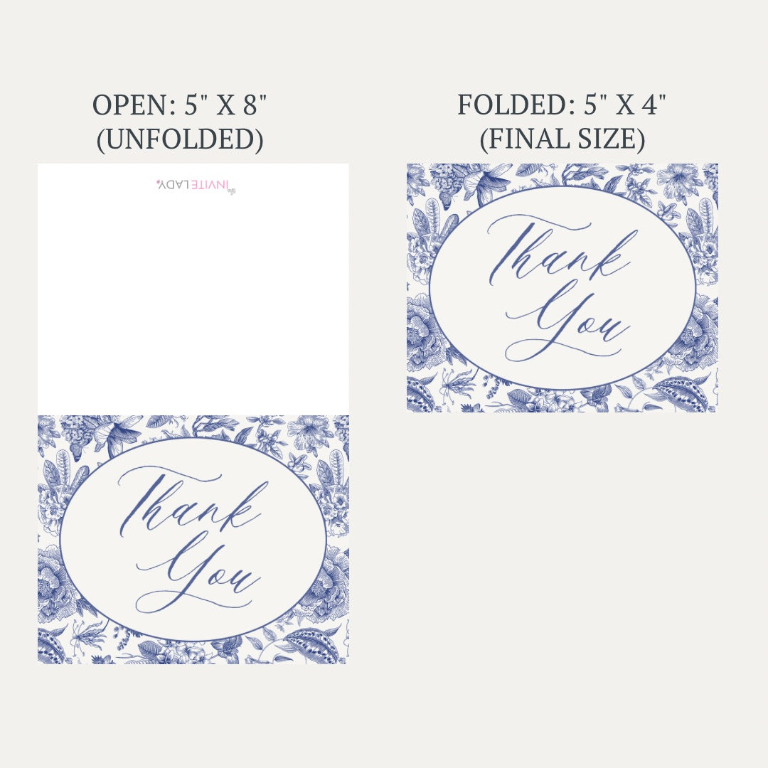 Something Blue Bridal Shower Thank You Card