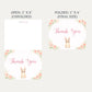 Bunny Baby Shower Thank You Card