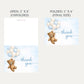 Bearly Wait Blue Baby Shower Thank You Card