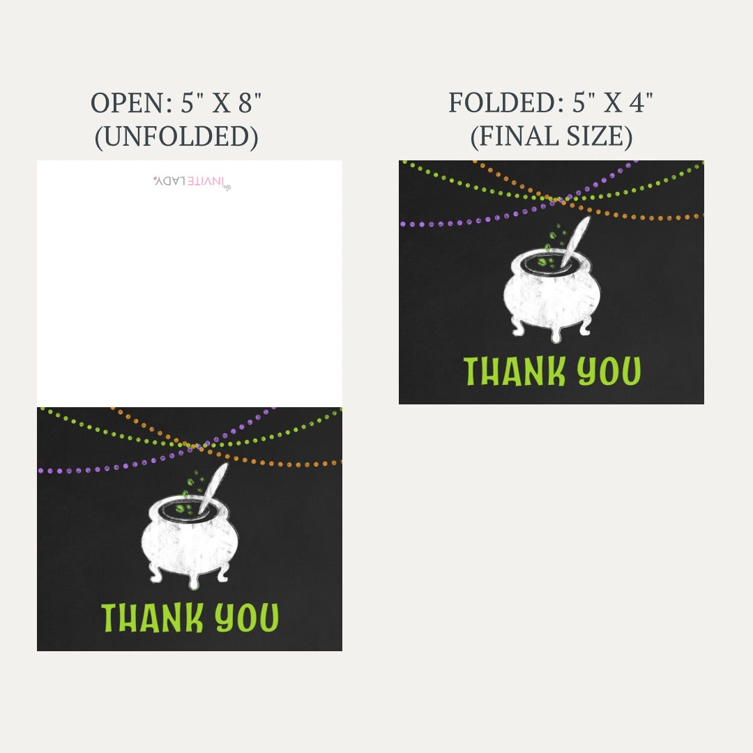 Baby Brewing Cauldron Baby Shower Thank You Card