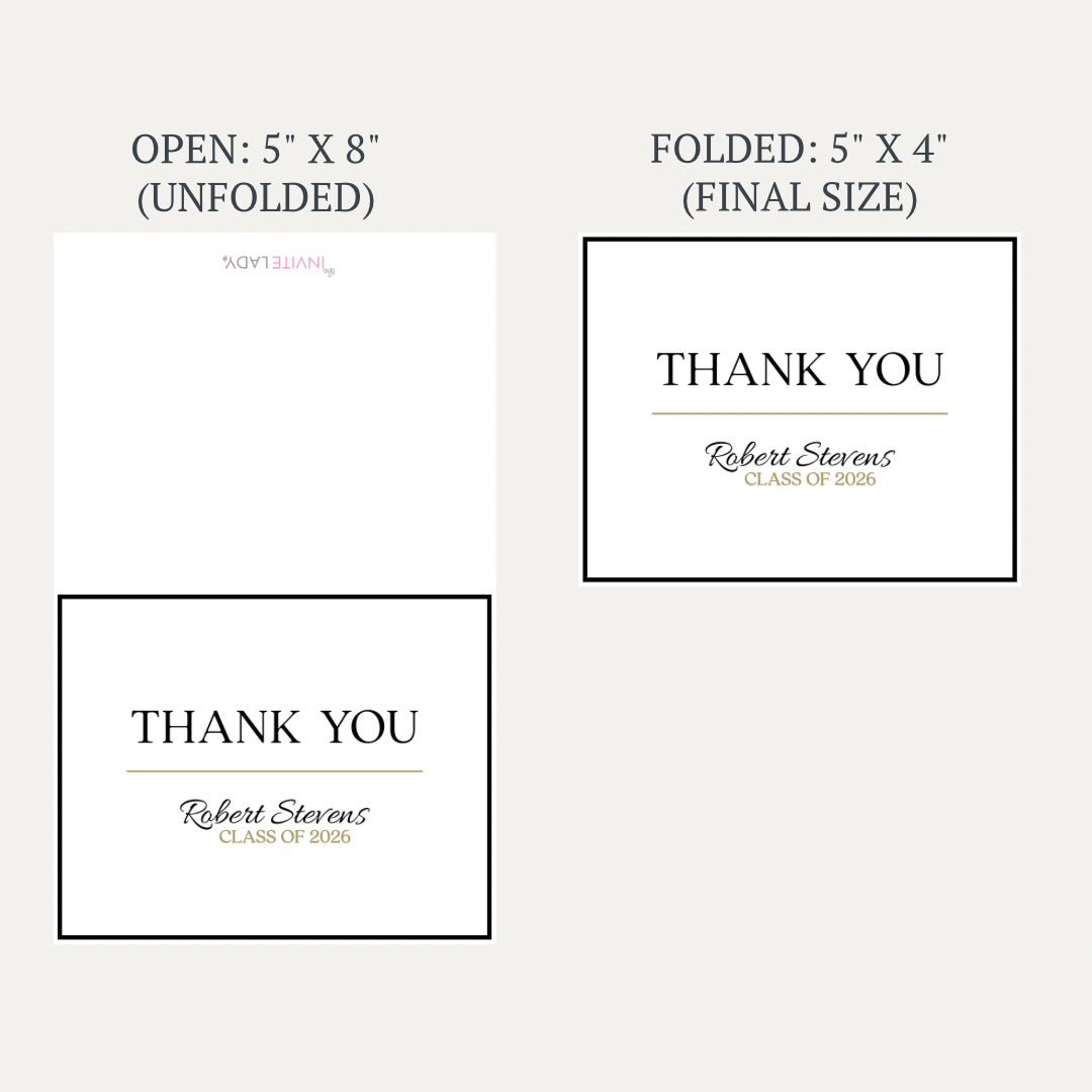 Balloon Graduation Thank You Card