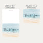Painted Beach Bridal Shower Thank You Card