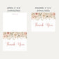Cascading Florals Bridal Shower Thank You Card