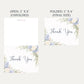 Sage & Blue Blooms Bridal Shower Thank You Card