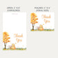 Autumn Winnie Baby Shower Thank You Card