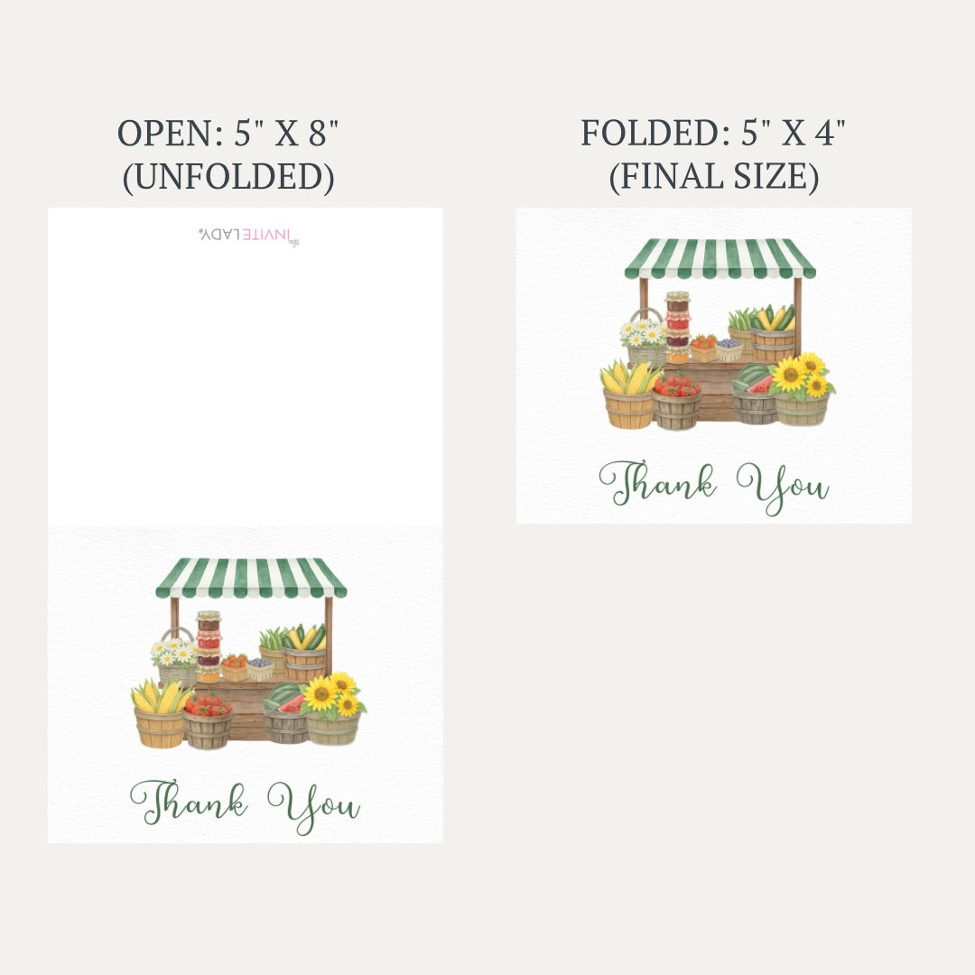 She's Fresh off the Market Bridal Shower Thank You Card