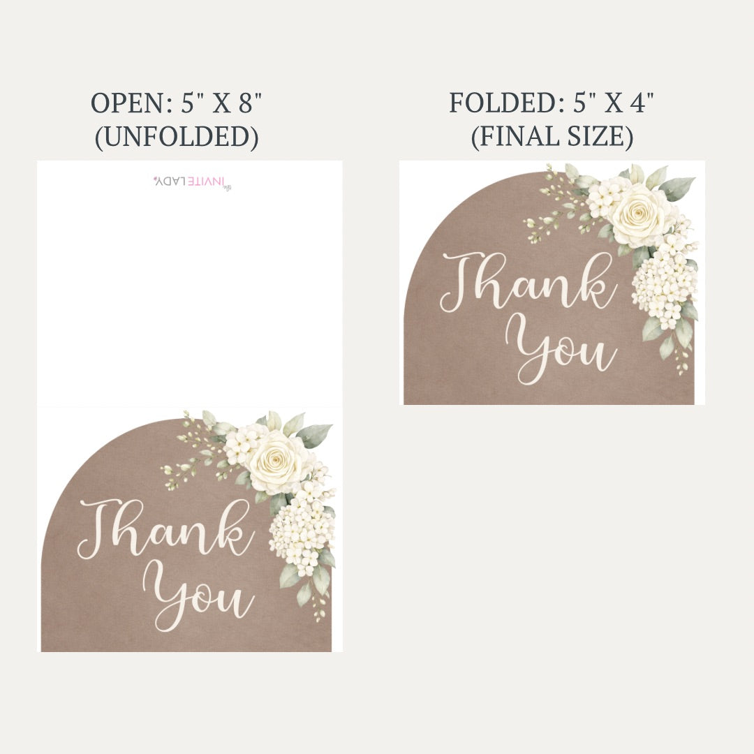 Boho Arch Bridal Shower Thank You